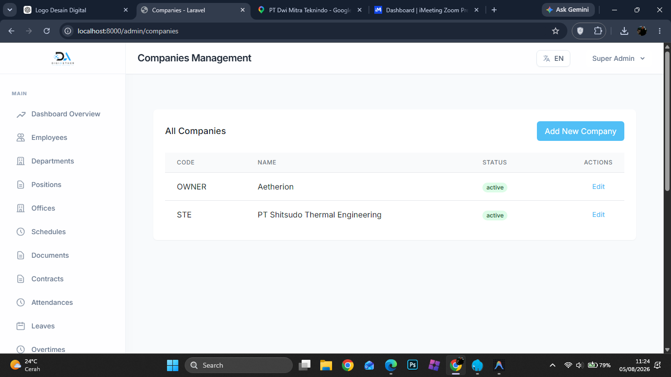 Sistem Web APP HRis Untuk MW Group